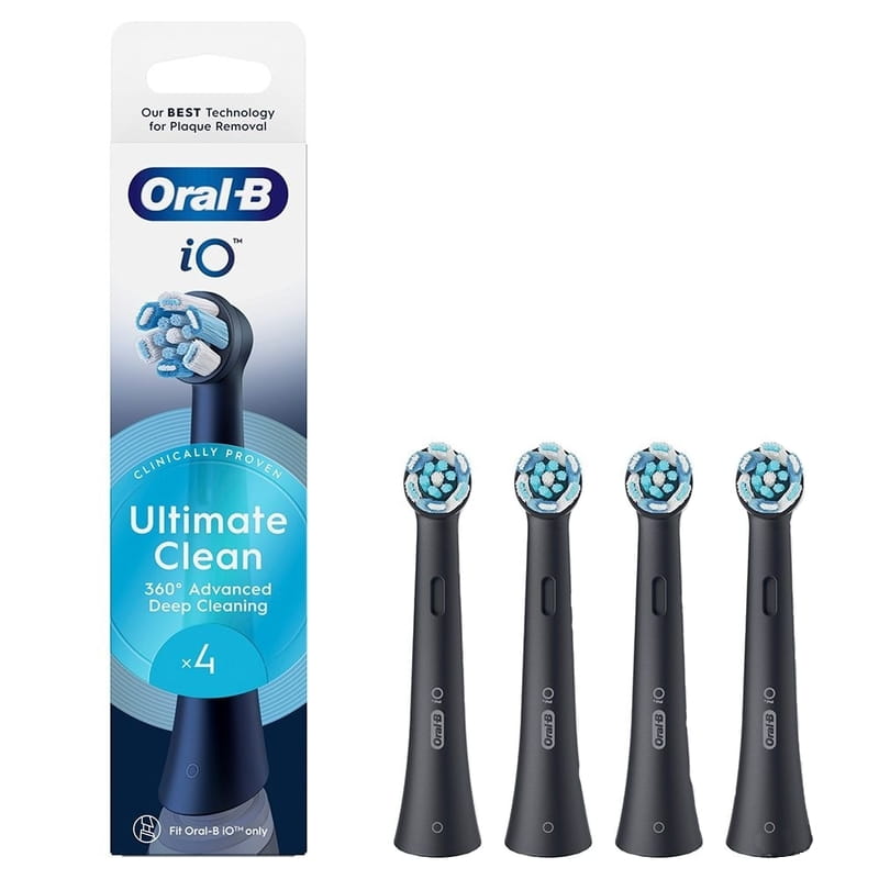 Насадка для зубной электрощетки Braun Oral-B iO RB CBF-4 Ultimate Clean Black (4 шт)