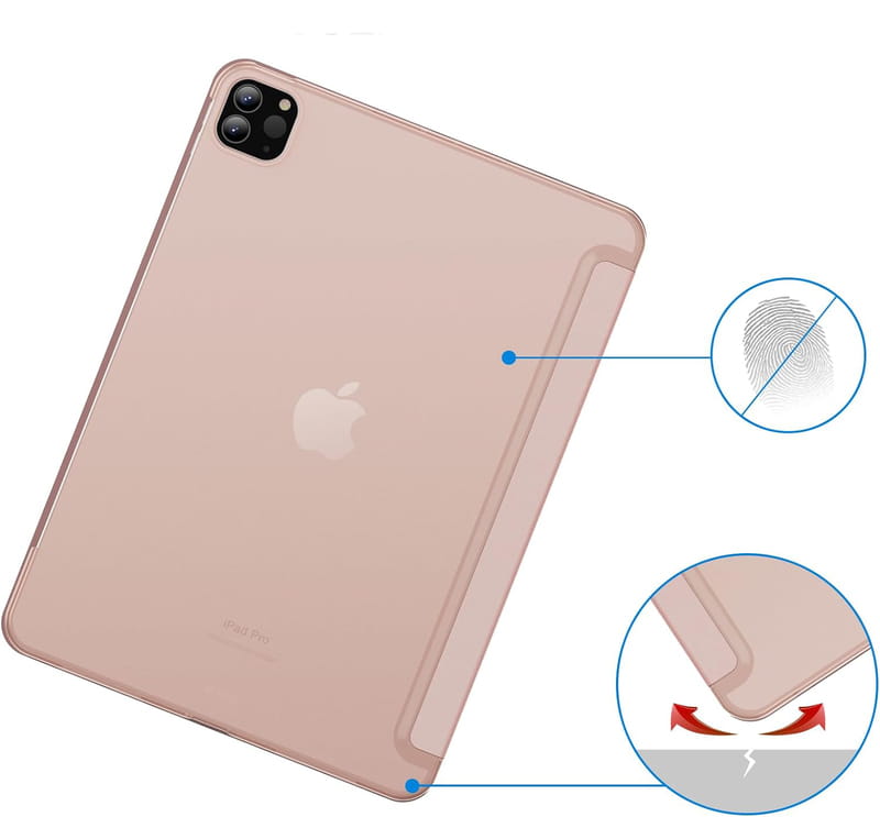 Чeхол-книжка BeCover Tri Fold Hard для Apple iPad Pro 12.9 2020/2021/2022 Pink (711721)