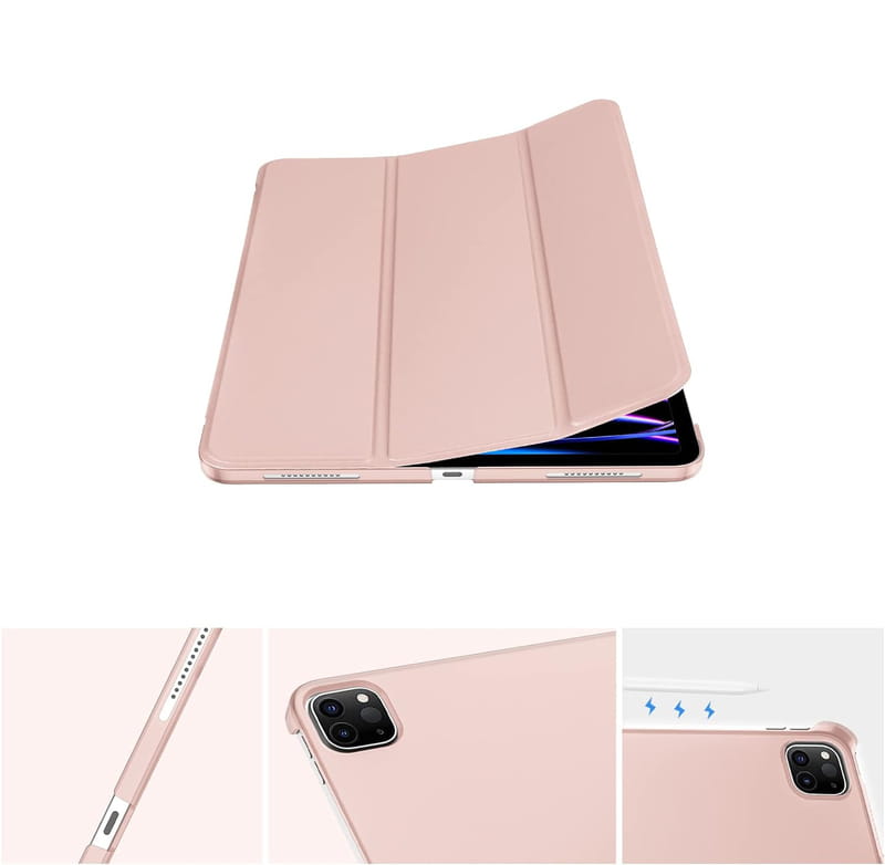 Чeхол-книжка BeCover Tri Fold Hard для Apple iPad Pro 12.9 2020/2021/2022 Pink (711721)