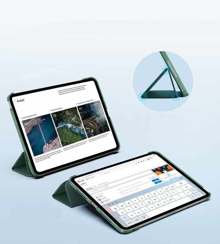 Чeхол-книжка BeCover Tri Fold Hard для Apple iPad Air 13" M2 2024 Dark Green (711723)