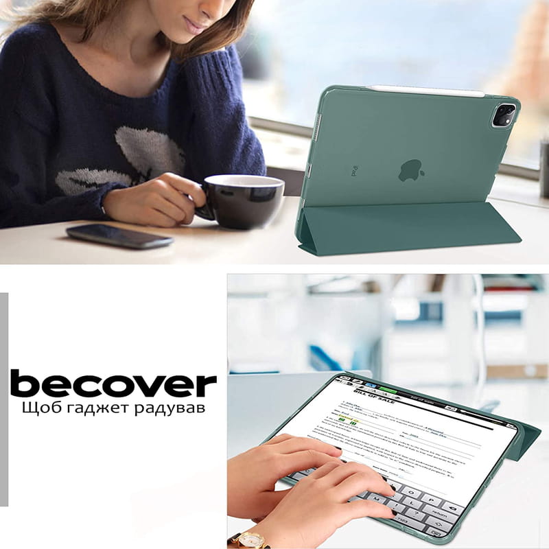 Чeхол-книжка BeCover Tri Fold Hard для Apple iPad Air 13" M2 2024 Dark Green (711723)