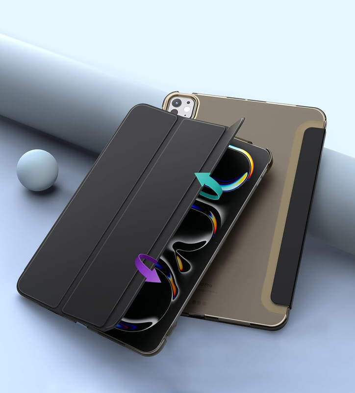 Чeхол-книжка BeCover Tri Fold Hard для Apple iPad Pro 11" M4 2024 Black (711726)