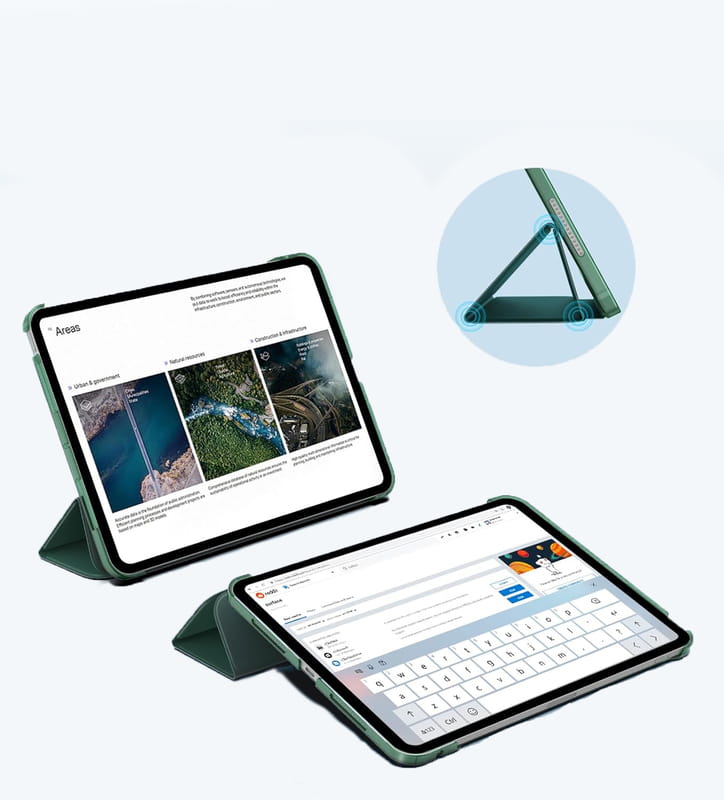 Чeхол-книжка BeCover Tri Fold Hard для Apple iPad Pro 11" M4 2024 Dark Green (711727)