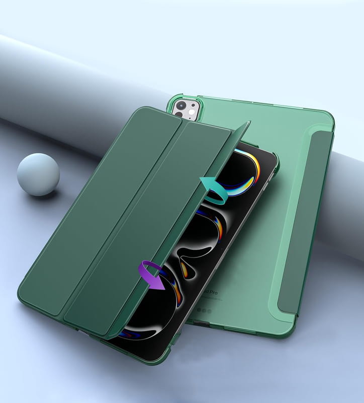 Чeхол-книжка BeCover Tri Fold Hard для Apple iPad Pro 11" M4 2024 Dark Green (711727)