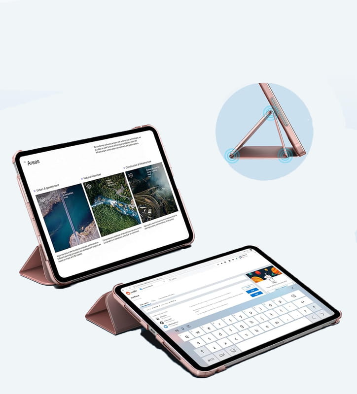 Чeхол-книжка BeCover Tri Fold Hard для Apple iPad Pro 11" M4 2024 Pink (711728)