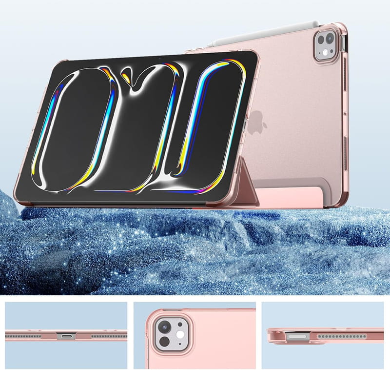 Чeхол-книжка BeCover Tri Fold Hard для Apple iPad Pro 11" M4 2024 Pink (711728)