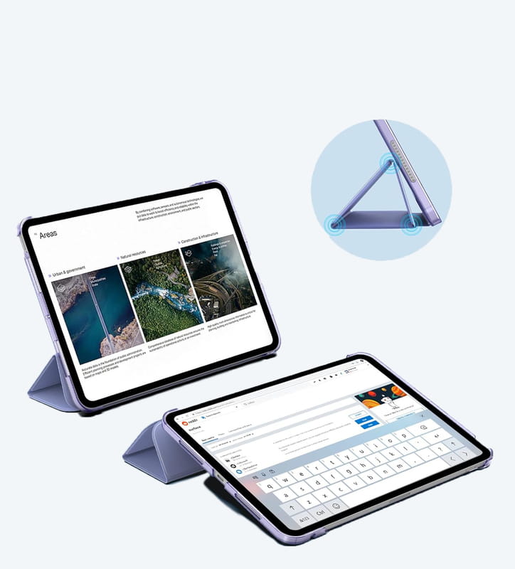 Чeхол-книжка BeCover Tri Fold Hard для Apple iPad Pro 11" M4 2024 Purple (711729)