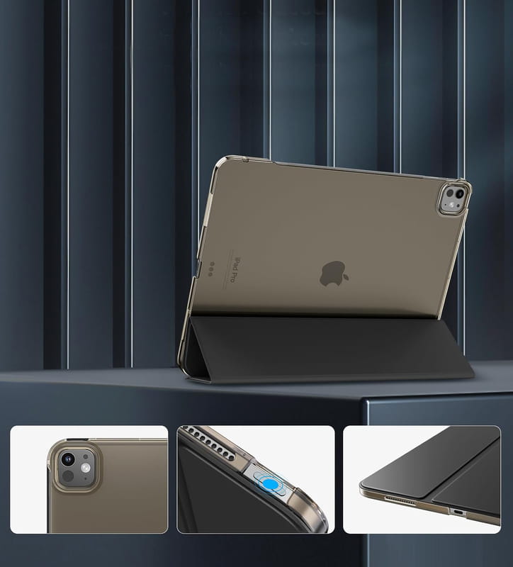 Чeхол-книжка BeCover Tri Fold Hard для Apple iPad Pro 13" M4 2024 Black (711730)
