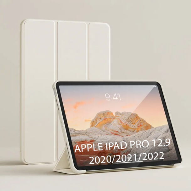Чeхол-книжка BeCover Tri Fold Soft TPU Silicone для Apple iPad Pro 12.9 2020/2021/2022 Beige (711736)