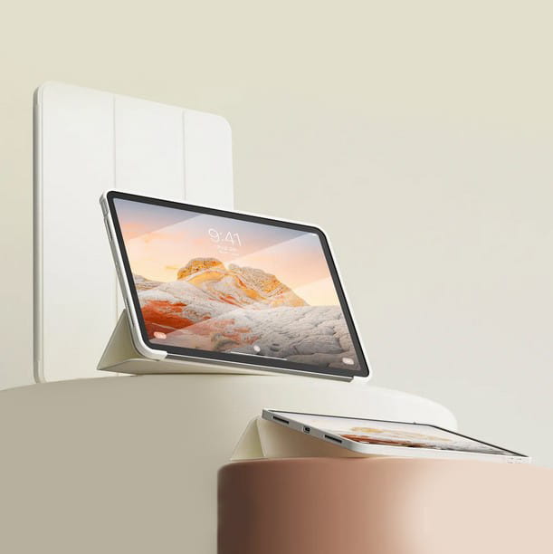 Чeхол-книжка BeCover Tri Fold Soft TPU Silicone для Apple iPad Pro 12.9 2020/2021/2022 Beige (711736)