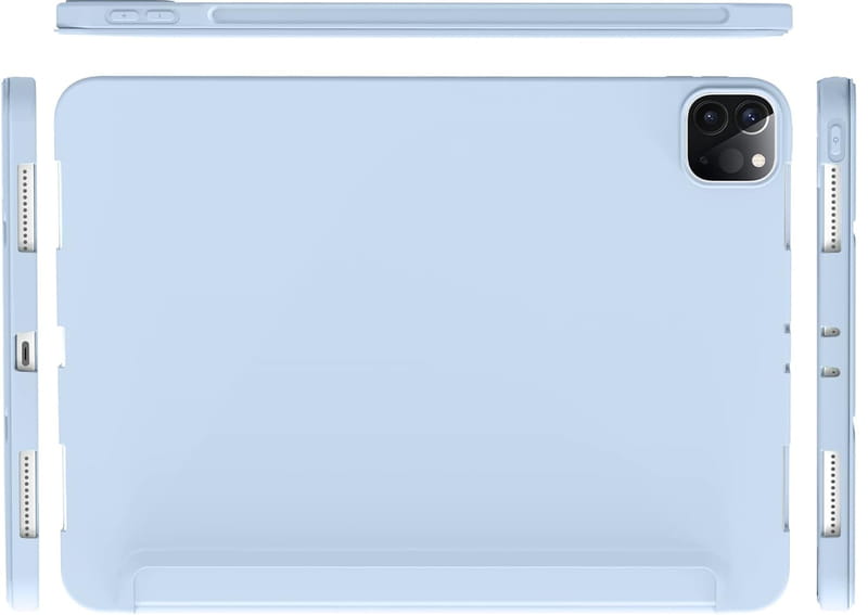 Чeхол-книжка BeCover Tri Fold Soft TPU Silicone для Apple iPad Pro 12.9 2020/2021/2022 Light Blue (711737)