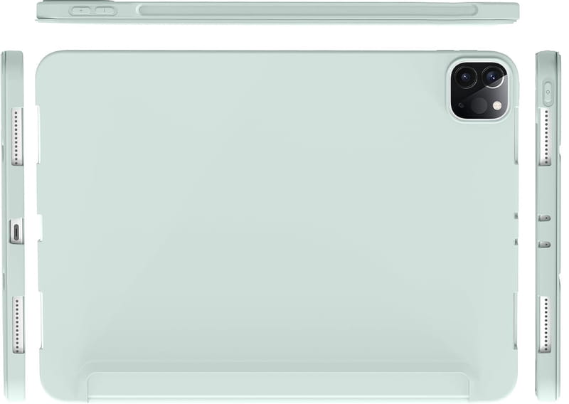 Чeхол-книжка BeCover Tri Fold Soft TPU Silicone для Apple iPad Pro 12.9 2020/2021/2022 Light Green (711738)