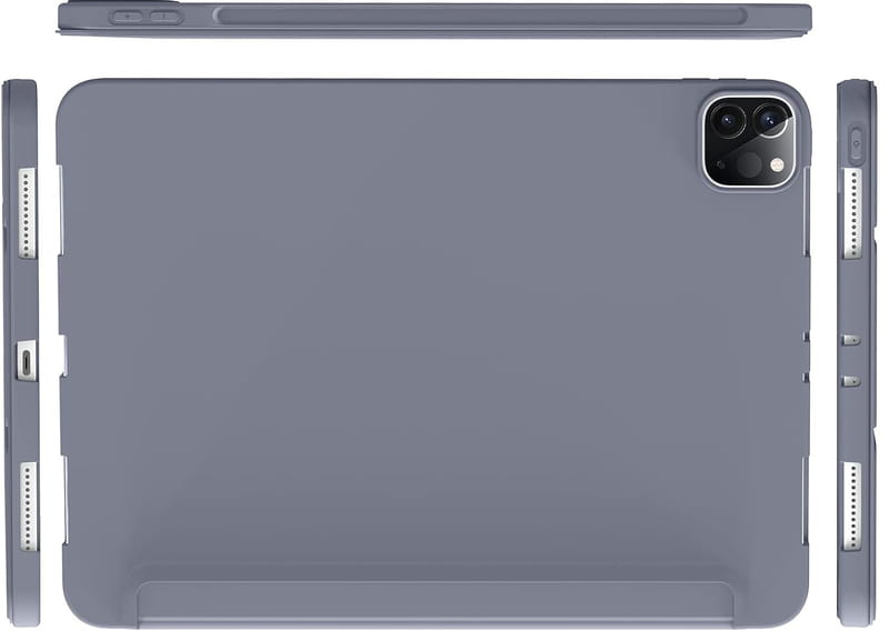 Чeхол-книжка BeCover Tri Fold Soft TPU Silicone для Apple iPad Pro 12.9 2020/2021/2022 Purple (711739)