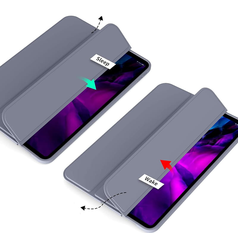 Чeхол-книжка BeCover Tri Fold Soft TPU Silicone для Apple iPad Pro 12.9 2020/2021/2022 Purple (711739)