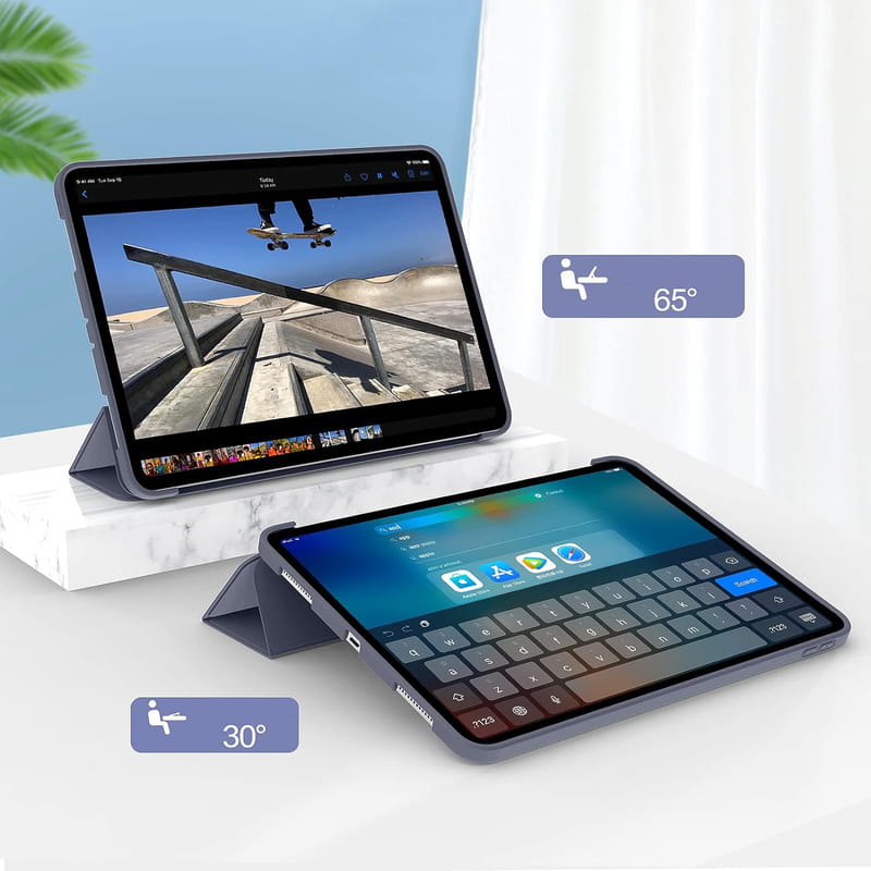 Чeхол-книжка BeCover Tri Fold Soft TPU Silicone для Apple iPad Pro 12.9 2020/2021/2022 Purple (711739)