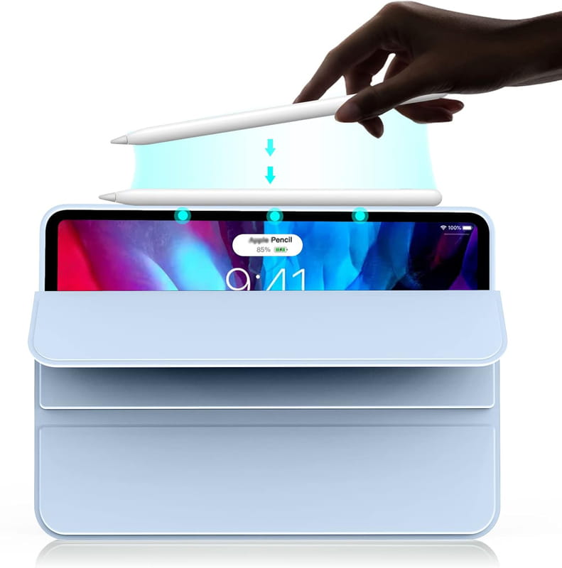 Чохол-книжка BeCover Tri Fold Soft TPU Silicone для Apple iPad Air 13" M2 2024 Light Blue (711741)