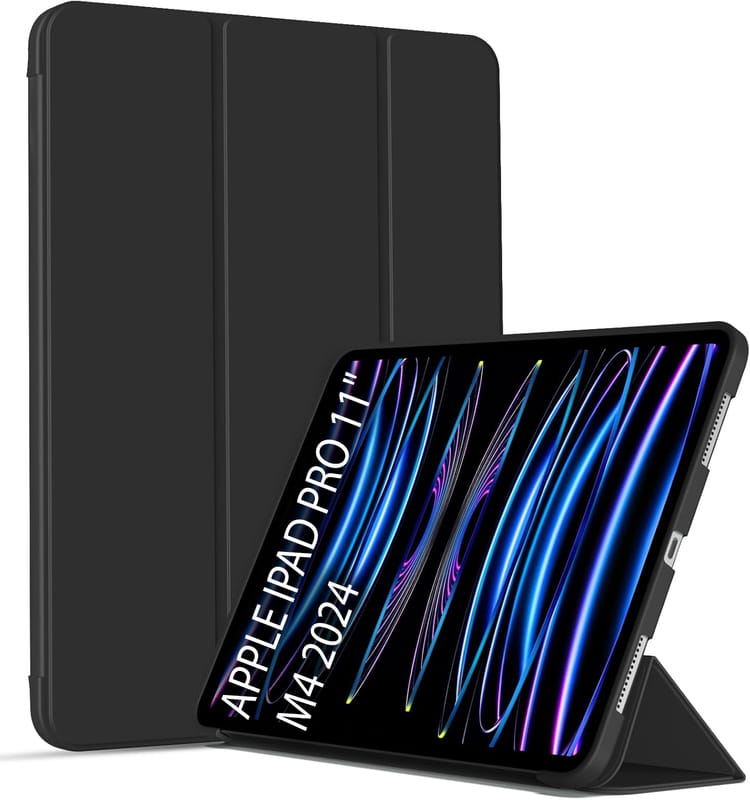 Чeхол-книжка BeCover Tri Fold Soft TPU Silicone для Apple iPad Pro 11" M4 2024 Black (711744)