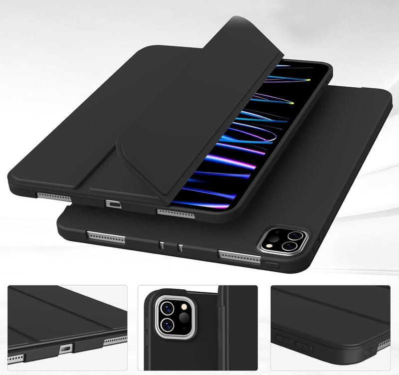 Чeхол-книжка BeCover Tri Fold Soft TPU Silicone для Apple iPad Pro 11" M4 2024 Black (711744)