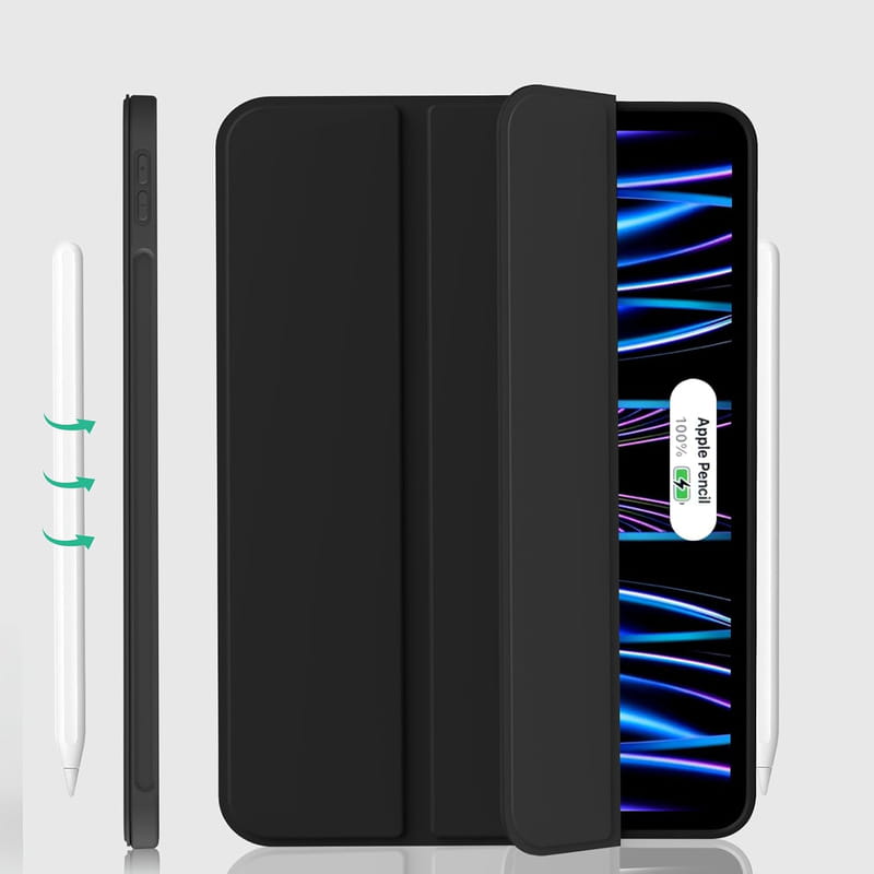 Чeхол-книжка BeCover Tri Fold Soft TPU Silicone для Apple iPad Pro 11" M4 2024 Black (711744)