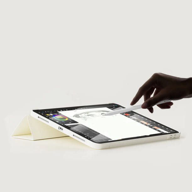 Чeхол-книжка BeCover Tri Fold Soft TPU Silicone для Apple iPad Pro 11" M4 2024 Beige (711745)