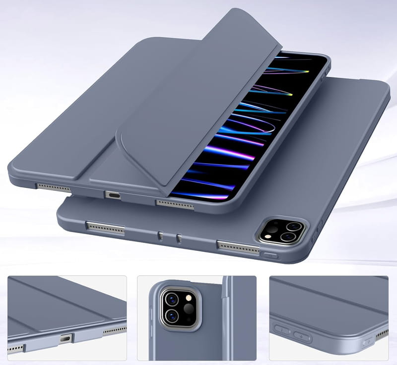 Чeхол-книжка BeCover Tri Fold Soft TPU Silicone для Apple iPad Pro 11" M4 2024 Purple (711749)