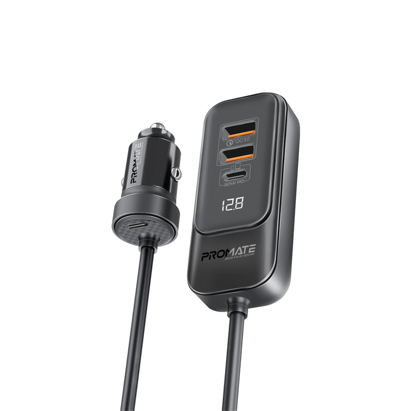 Автомобильное зарядное устройство Promate GearHub 120W Black