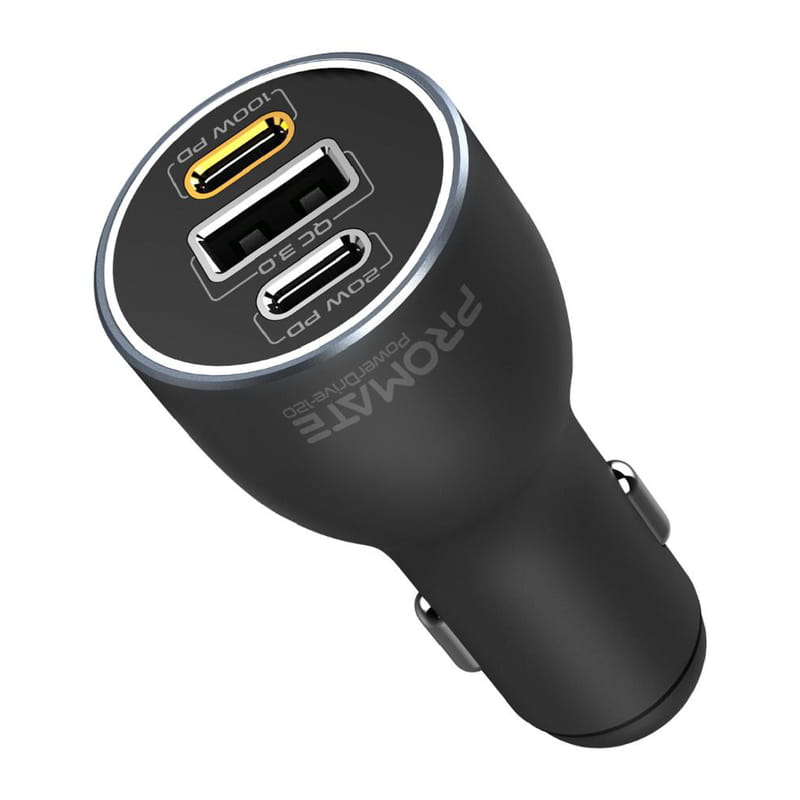 Автомобильное зарядное устройство Promate PowerDrive-120 120W Black
