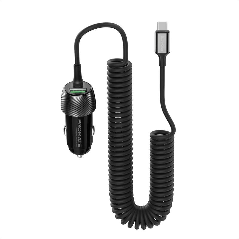 Автомобильное зарядное устройство Promate PowerDrive-33PDC 33W Black