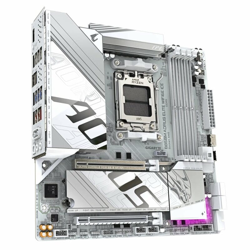 Материнська плата Gigabyte B850M Aorus Elite WiFi6E Ice Socket AM5