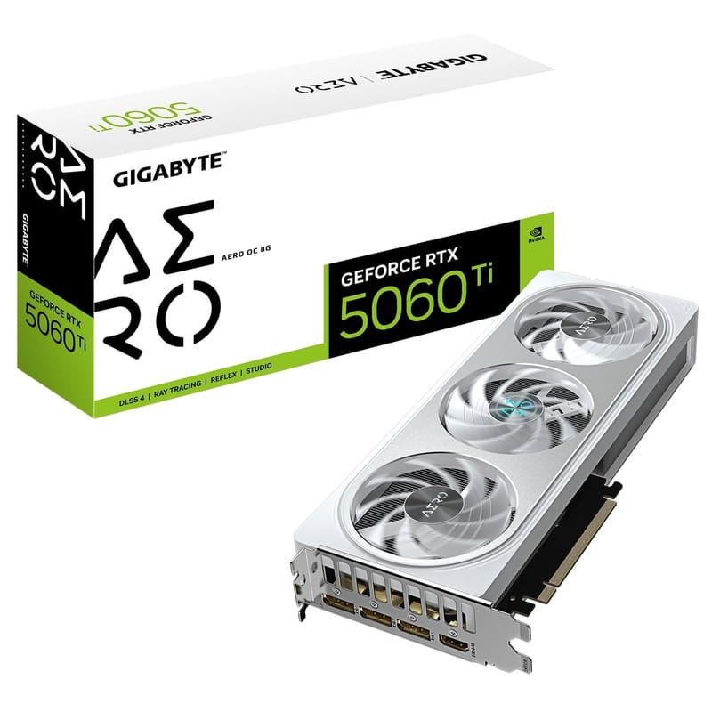 Відеокарта GF RTX 5060 Ti  8GB GDDR7 Aero OC Gigabyte (GV-N506TAERO OC-8GD)