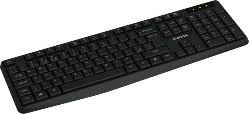 Клавіатура бездротова Canyon KB-W01 Black (CNE-CKEYW01)