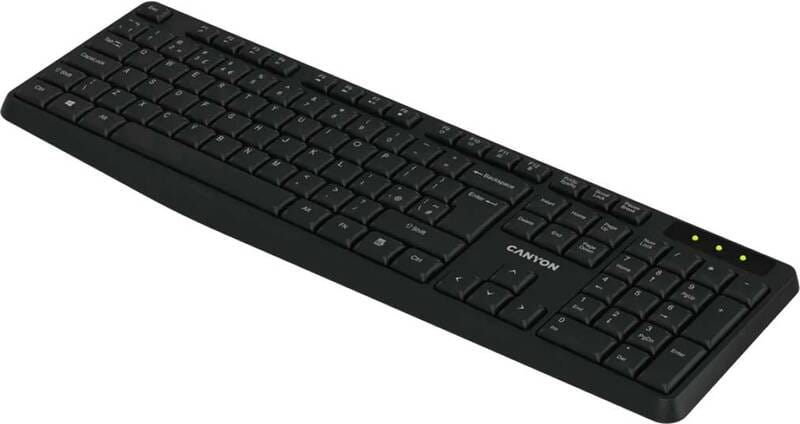 Клавіатура бездротова Canyon KB-W01 Black (CNE-CKEYW01)