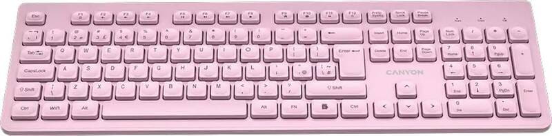 Клавіатура бездротова Canyon HKB-W01 Pink (CNS-HKBW01P)