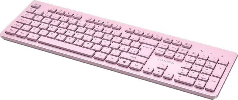 Клавіатура бездротова Canyon HKB-W01 Pink (CNS-HKBW01P)