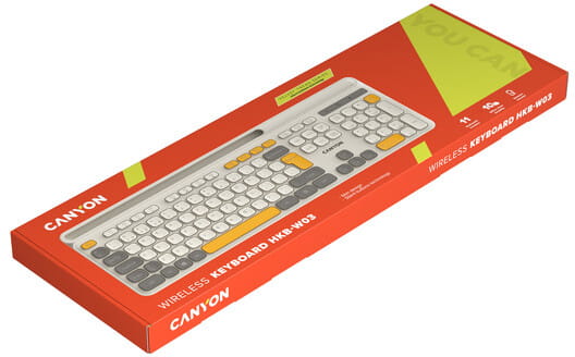Клавіатура бездротова Canyon HKB-W03 Beige (CNS-HKBW03BG)