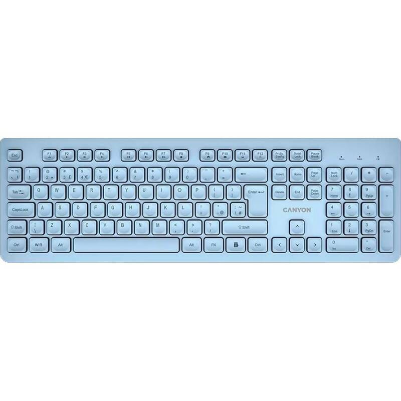 Клавіатура бездротова Canyon HKB-W01 Blue (CNS-HKBW01BL)