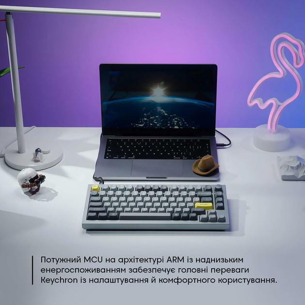 Клавиатура Keychron Q1 QMK HotSwappable Gateron G PRO Red RGB Knob USB Navy (Q1O1_KEYCHRON)