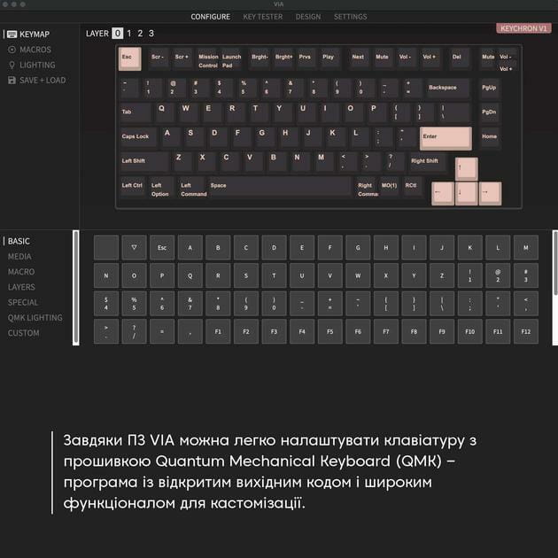Клавиатура Keychron Q1 QMK HotSwappable Gateron G PRO Red RGB Knob USB Navy (Q1O1_KEYCHRON)