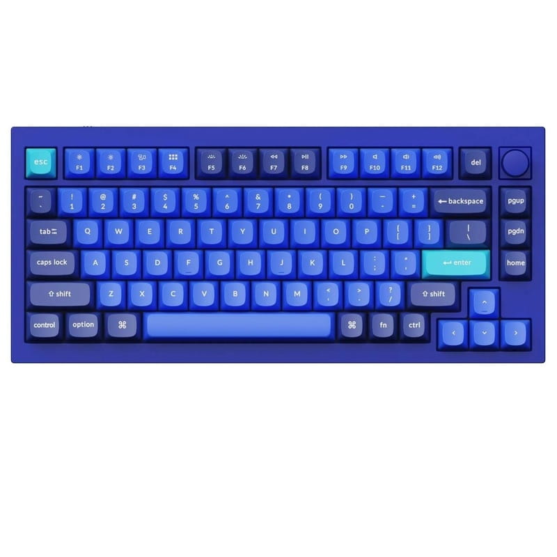 Клавиатура Keychron Q1 QMK HotSwappable Gateron G PRO Red RGB Knob USB Navy (Q1O1_KEYCHRON)