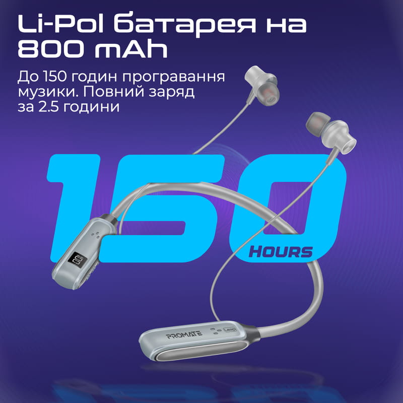 Bluetooth-гарнитура Promate Leap Silver