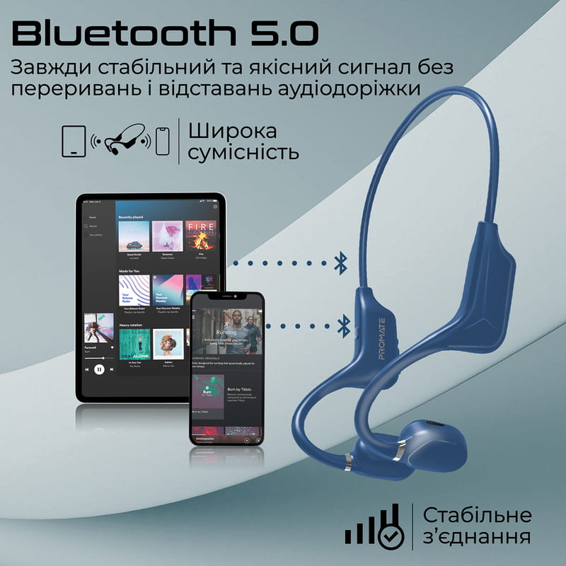 Bluetooth-гарнитура Promate Ripple Blue