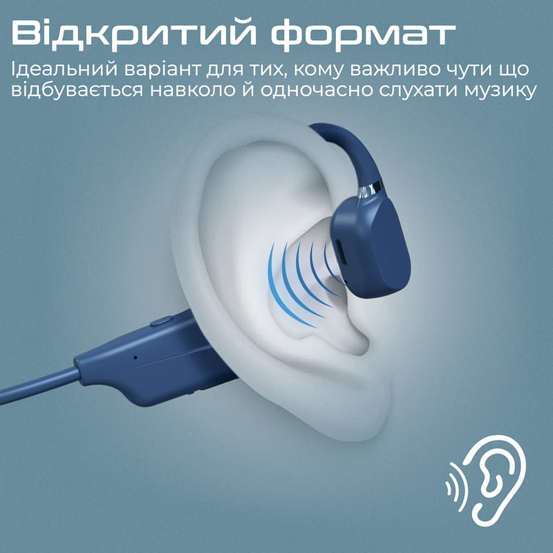 Bluetooth-гарнитура Promate Ripple Blue