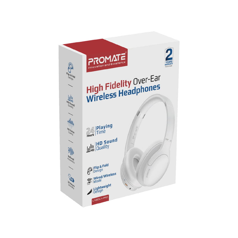 Bluetooth-гарнітура Promate LaBoca-Pro White