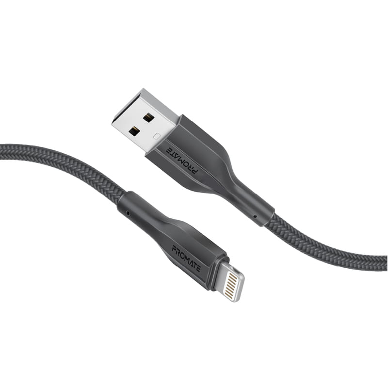 Кабель Promate xCord-Ai200 USB - Lightning (M/M), 2 A, 2 м, Black