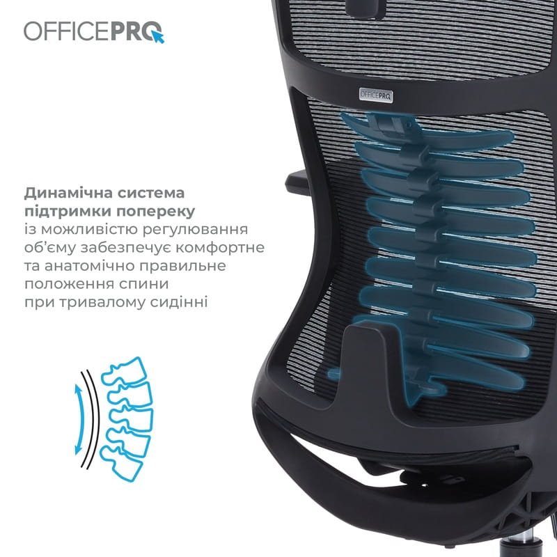 Крісло офісне OfficePro Balance OC550-B-B-B Black