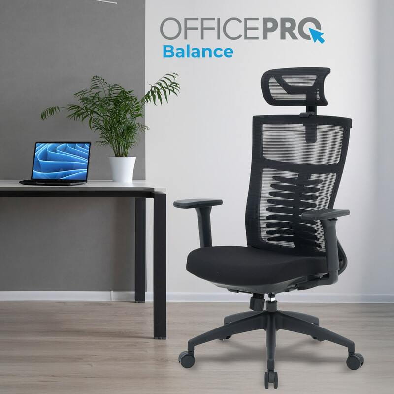 Крісло офісне OfficePro Balance OC550-B-B-B Black