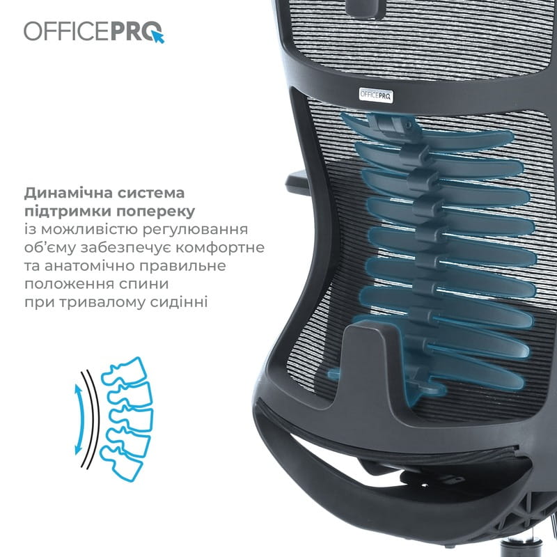 Крісло офісне Officepro Balance OC550-B-DG-DG Black/Dark Gray