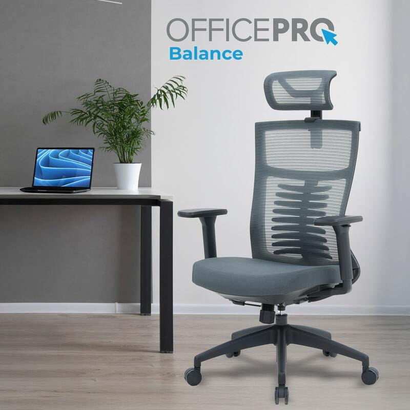 Крісло офісне Officepro Balance OC550-B-DG-DG Black/Dark Gray