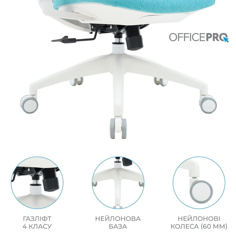 Крісло офісне Officepro Balance OC550-W-DG-BL White/Dark Gray/Blue