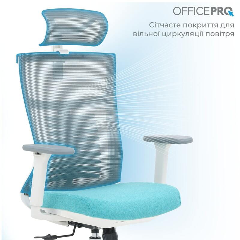 Крісло офісне Officepro Balance OC550-W-DG-BL White/Dark Gray/Blue